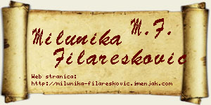 Milunika Filaresković vizit kartica